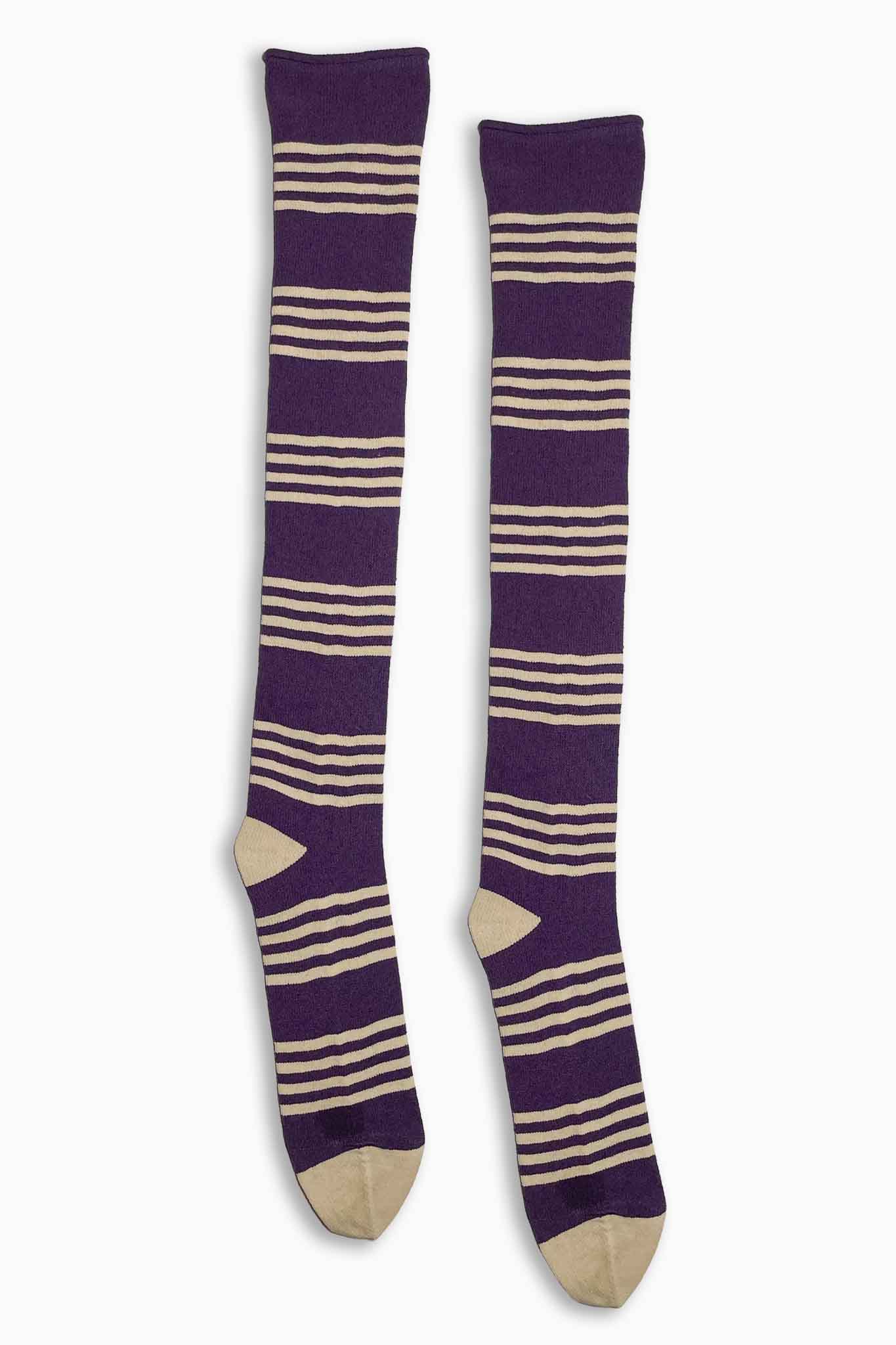 Ilana Blumberg X Good Squish Bestie Socks: Purple/Gold