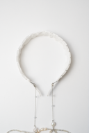 Elegant Alice Band with Bead Attachment White