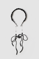 Elegant Alice Band with Bead Attachment Black